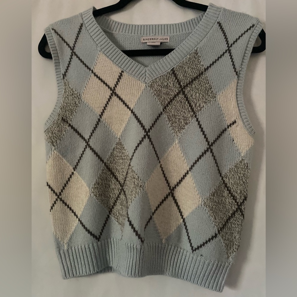 Sincerely Jules Argyle Sweater Vest